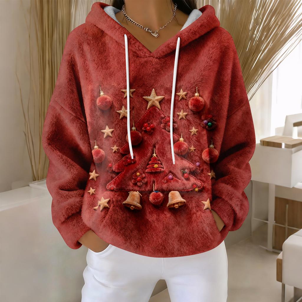Толстовки для женщин оверсайз зимние плюшевые милые свитшоты пуловер модная осенне-зимняя одежда