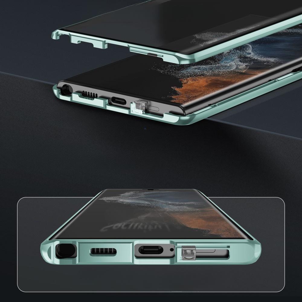 Samsung Galaxy S23 Ultra Case, Magnetic Dual Glass, Green