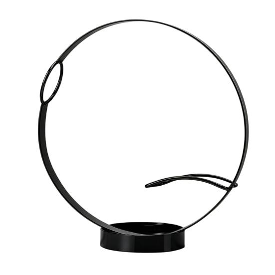 Single Wine Bottle Holder for Countertop Modern Metal Wine Rack Stand with Round Base