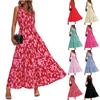 Women's Flowing Dresses Women's Summer Dresses Casual Sleeveless Long Dresses Cute Floral Long Dresses