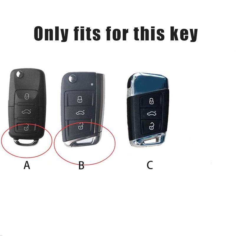 YCGG5 Car Key Case For VW Volkswagen Polo Golf 4 5 6 7 T5 Passat B6 B5 B8 Magotan For Skoda Octavia A5 A7 Kodiaq Seat Leon Ibiza Ateca