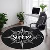 1 шт. Круглый коврик с логотипом группы Slipknot для офиса - Идеально подходит для декора офиса или кабинета, Машинная стирка, Нескользящая основа, Декоративный коврик для пола