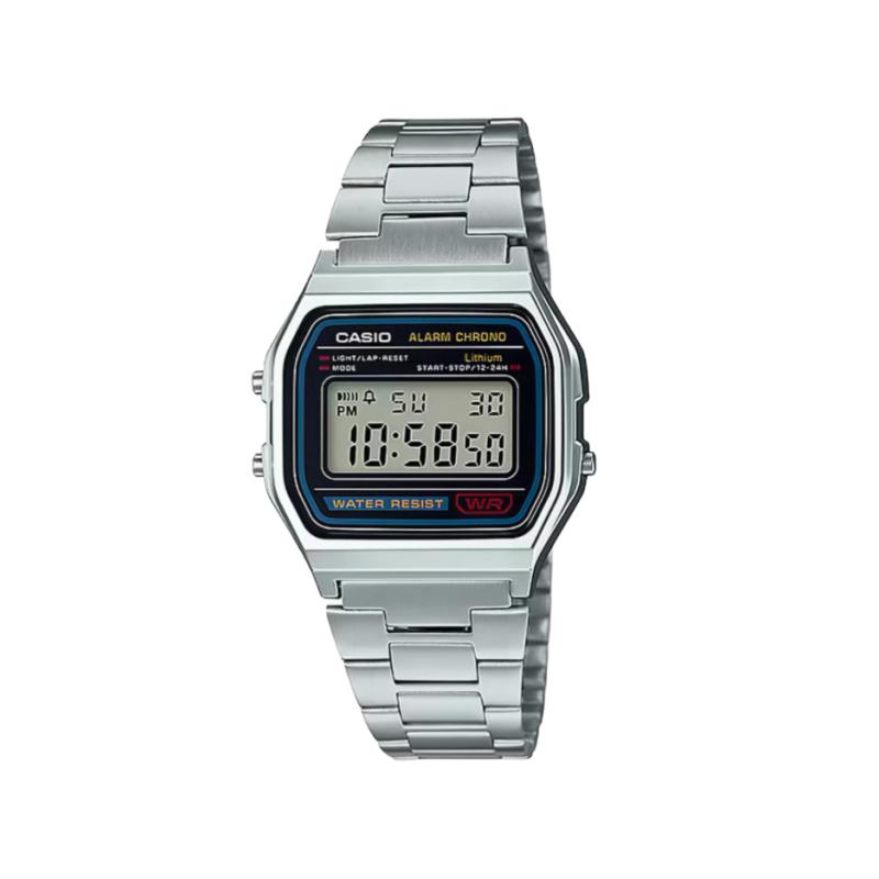 Casio Индивидуальные часы модифицированная серия радужные часы зеркало серебряный корпус водозащита на каждый день Кварц Стальной ремешок те же A158WA-1(Watch6-GaiZhuang-158CaiHong)