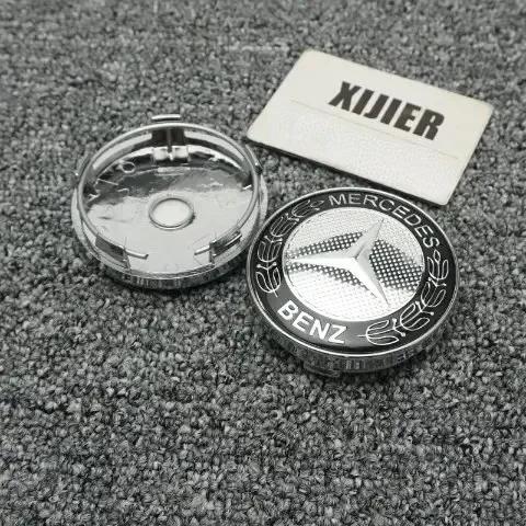 XAOJZ1 For Mercedes Benz 4pcs 60MM Car Wheel Center Hub Caps Cover decorate Accessories For MERCEDES BENZ AMG W204 W126 W205 W124 W220
