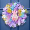 Hanging Easter Dwarf Rabbit Wreath Cartoon Door Hanging Garlands  Home Party Decor