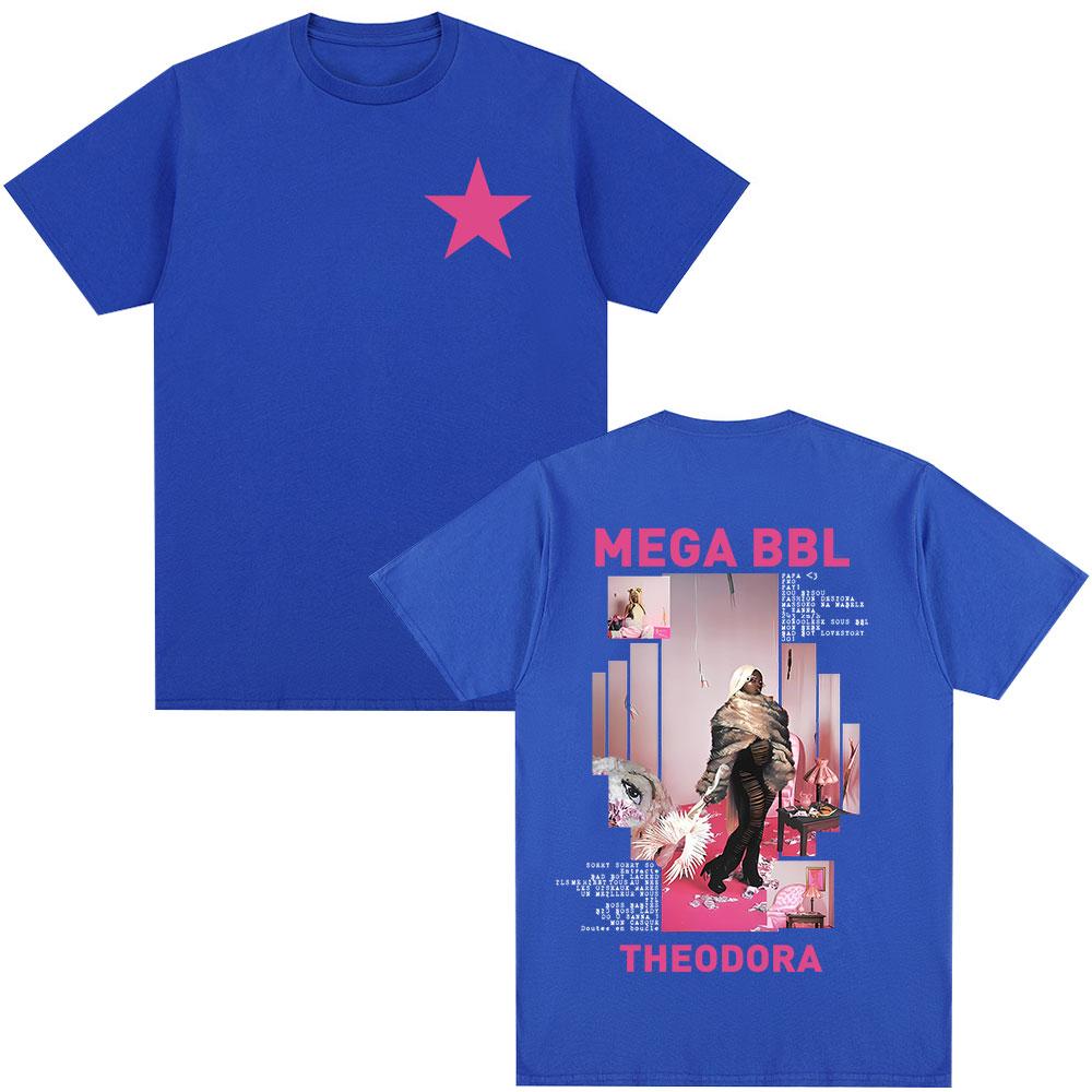 Rapper Theodora Mega Bbl Album Tshirt Unisex Women Hip Hop Fashion T Shirt Casual Cotton Loose Short Sleeves Tshirts Streetwear