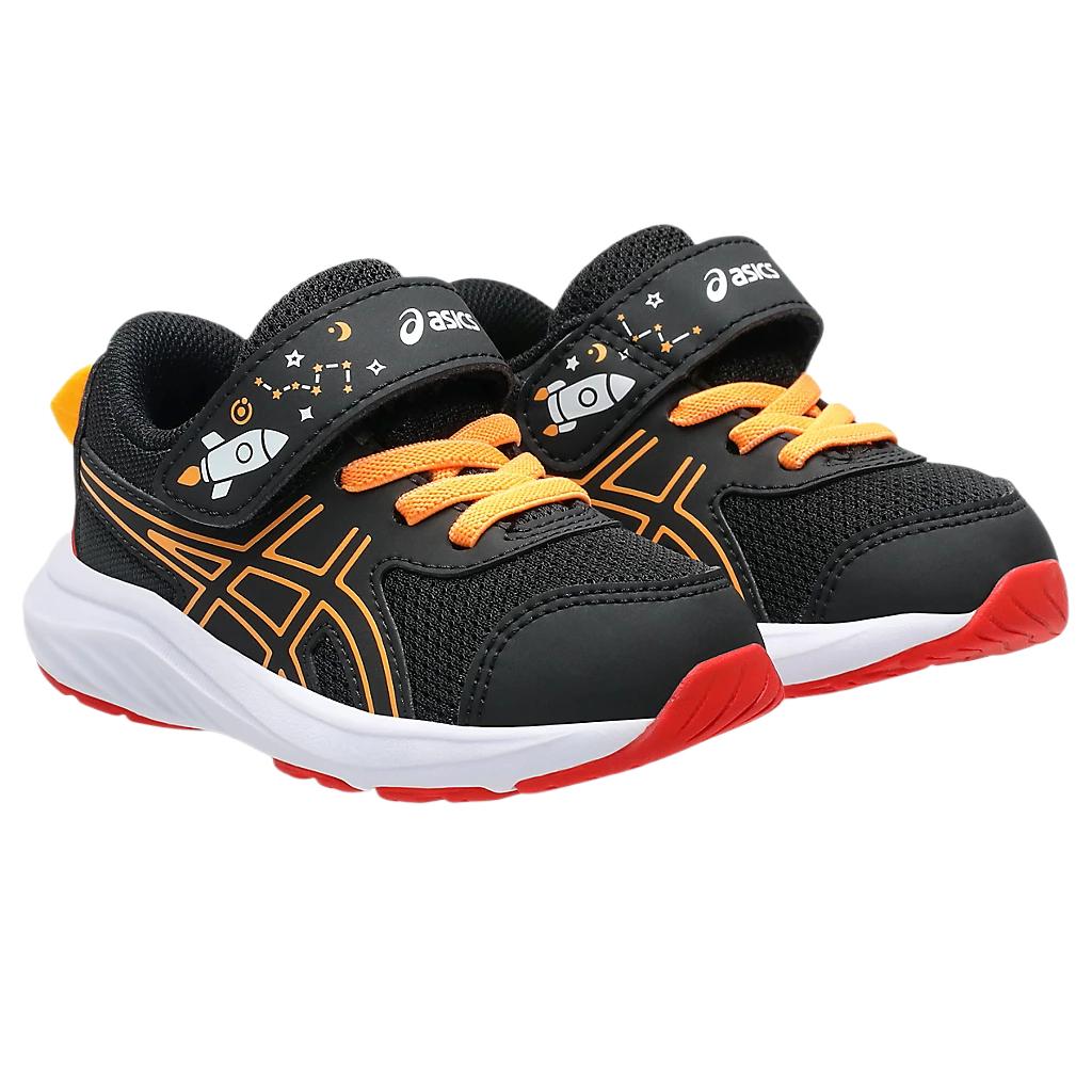 Asics Contend 9 TS School Yard Black Orange Pop Baby Sneakers 1014A365-001