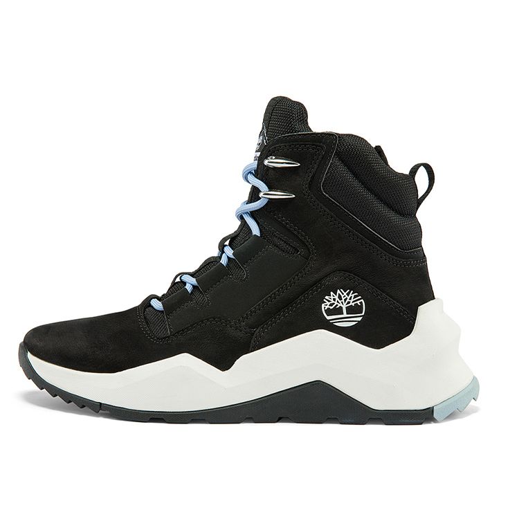 Timberland Fabric Leather Sports Outdoor Zipper Breathable High-Top Casual Shoes Women Shoes Black White A2JT6W