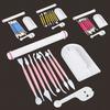 11 Pcs Sugarcraft Fondant Smoother Cutter Embosser Baking Rolling Tool Kit Set