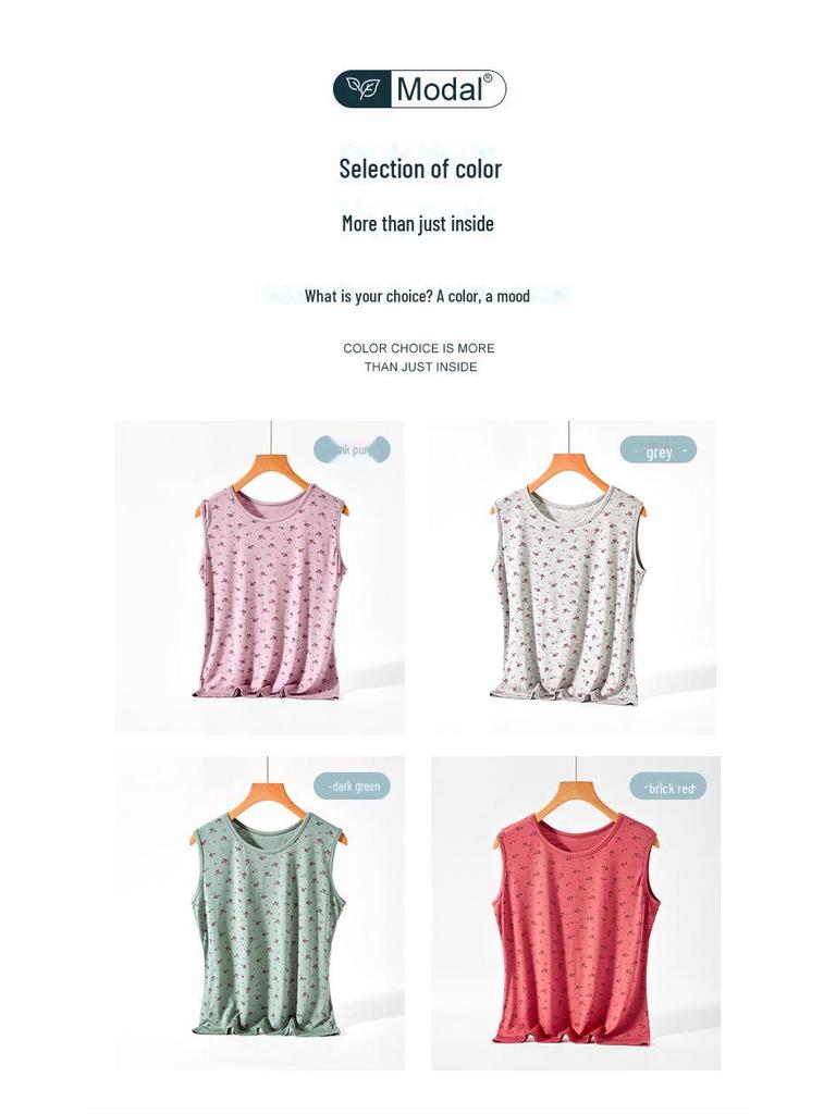 Летняя пижама мамы: Легкий модальный жилет и комплект с короткими рукавами для женщин среднего и пожилого возраста