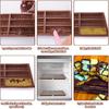 Mity Rain Chocolate Bar Mold Deep, Silicone Thick Mold for Stuffed Bars, Rectangle Knafeh Pistachio Break Apart Candy Molds With 100pcs Storage Bags