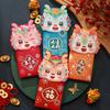 4Pcs Red Envelope Dragon Pattern New Year Red Bag Fine Workmanship Lucky Money Packets for Spring Festival