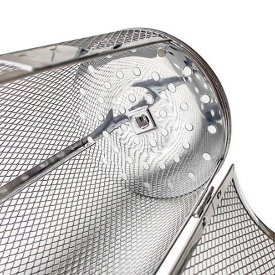 Вращающаяся решетка для гриля из нержавеющей стали, вращающаяся на 360 градусов, решетка для барбекю, пригодная для мытья в посудомоечной машине, вращающаяся корзина для гриля для куриных крылышек, овощей, рыбы, равномерного приготовления на гриле