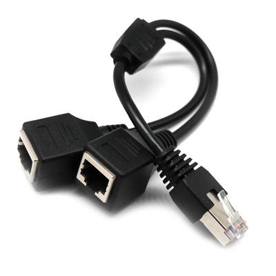 Разветвитель RJ45 «папа-2 гнезда» Ethernet 2-в-1, разделитель кабеля интернет-адаптера