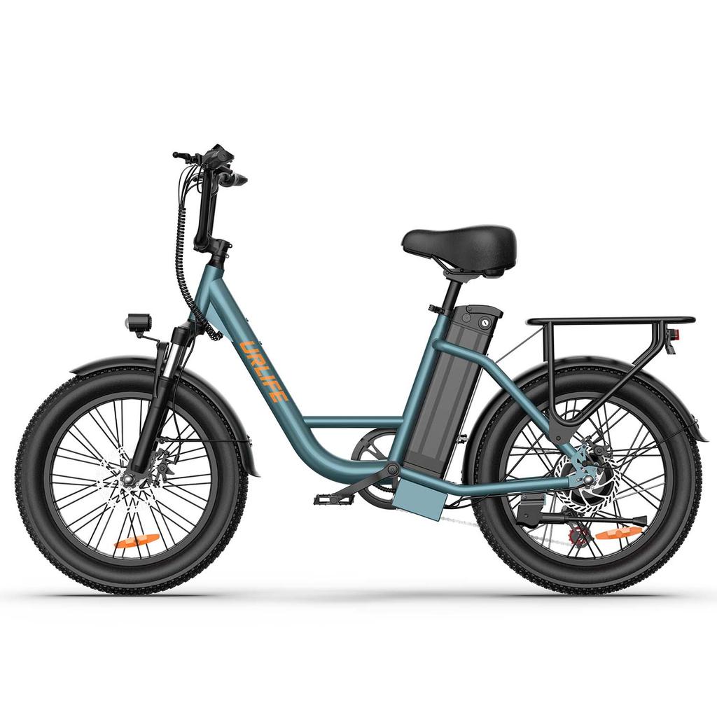 URLIFE E20 Multi Terrain Electric Bike For Adult 48V13Ah Battery 500W Motor E-Bike 20 Inch Fat Tires Urban Commuting Electric Bicycle With TowSeat
