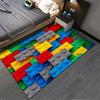 Colorful Building Block Pattern Area Rug for Children's Playroom Decor Suitable for use as an anti-slip for living room bedroom sofas