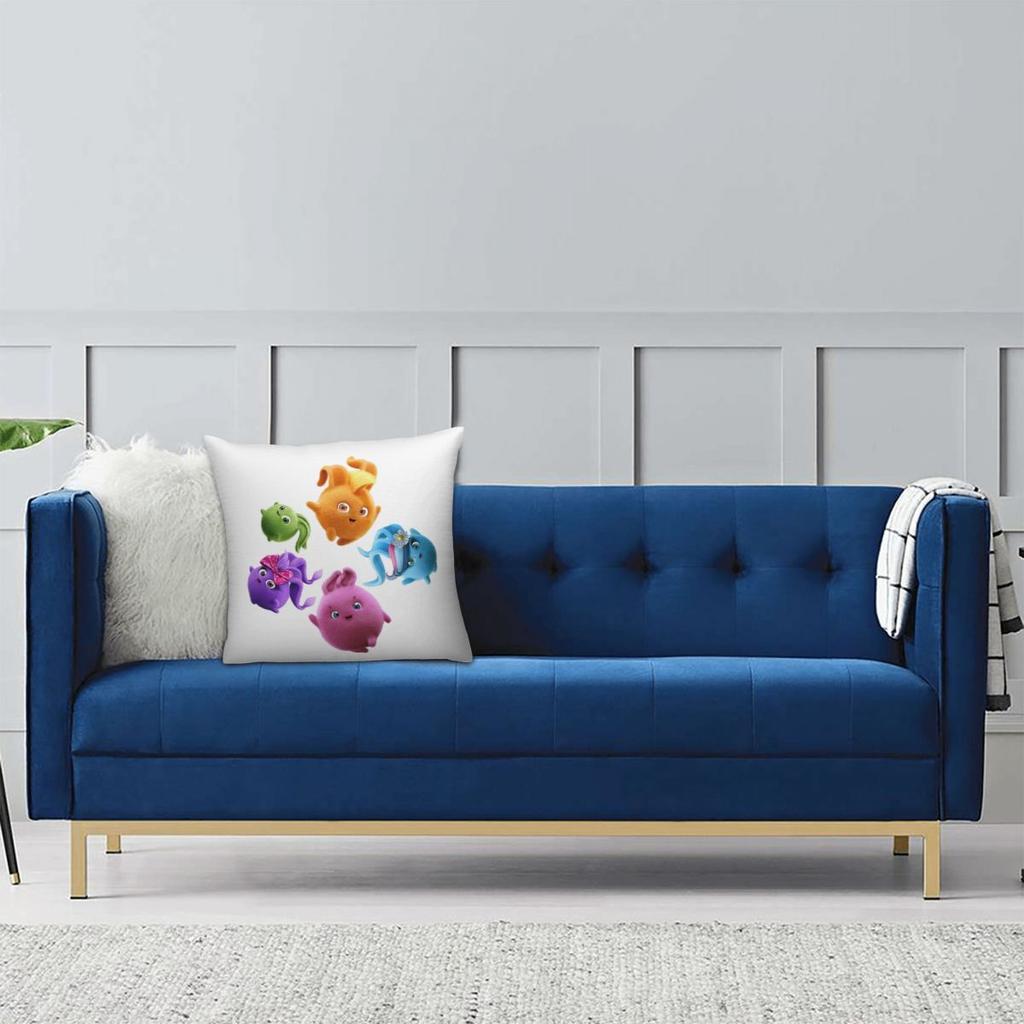 Sunny Bunnies Square Pillowcase Pillow Cover Cushion Throw Pillow For Home Sofa Living Room