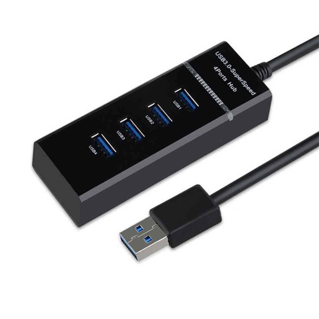 Портативный USB 3.0/2.0 разветвитель, 4-портовый USB-хаб, адаптер питания для ноутбука, ПК, ноутбука, приемника, высокоскоростная передача