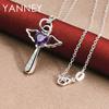 Elegant 925 Sterling Silver 16-30 Delicate Heart Shaped Round Zircon Necklace Women Gift Party Wedding Jewelry Accessories