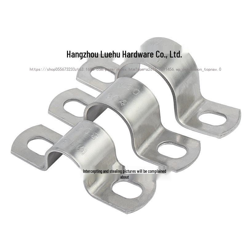 304 Stainless Steel U-Shaped Saddle Pipe Clamp Clip Bracket Holder