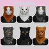 Очаровательная маска головы кошки с открытым ртом для Хэллоуин-вечеринок и костюмированных мероприятий