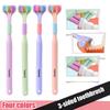 1PC 360 Degree Three-sided Soft Bristle Toothbrush Oral Care Safety Toothbrush Teeth Deep Cleaning Portable Travel Dental Oral Care