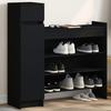 VidaXL Shoe Cabinet Black 100.5x28x100 Cm Engineered Wood, Shoe Storage Cabinet, Rack At 840423