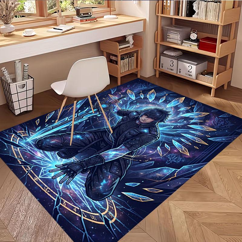 Final Fantasy Print Rug, Washable Floor Carpet, For Entryway Dorm Laundry Room Office Study, Home Decor Birthday Christmas Gift