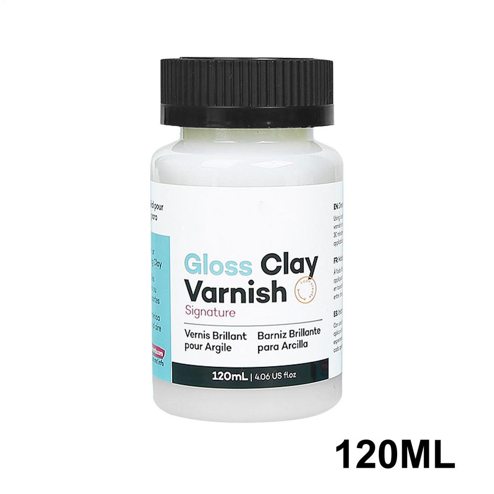 120 мл Глянцевый лак для воздушной сушки Глазурь Глянцевый Лак для глины Лак с высоким блеском Долговечный Уход за керамикой Масляная живопись Дерево