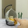 Белая кукольная домик Подвесное кресло-корзина Сцена Модель 1:12/1:20/1:25/1:30 миниатюрных подвесных стульев Фото реквизит Песочный стол Мебель