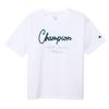 Champion Базовая женская футболка с коротким рукавом из хлопка США RelaxFit с графическим логотипом, белая, 100% принт, горловина, CW-B327