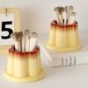 Милое Карамельное Пудинговое Желе Лотос Ведро для Хранения Кистей для Макияжа Многофункциональное Большая Вместимость Настольное Украшение Креативная Подставка для Ручек