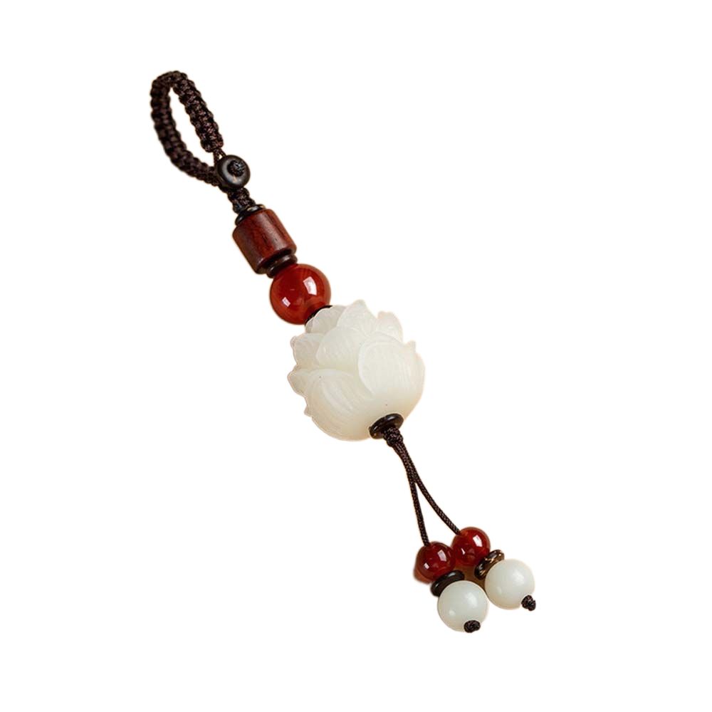 Подвесной ремешок для телефона с защитой от потери, ремешок для мобильного телефона, брелок для ключей от машины в виде лотоса Бодхи, брелок для ключей