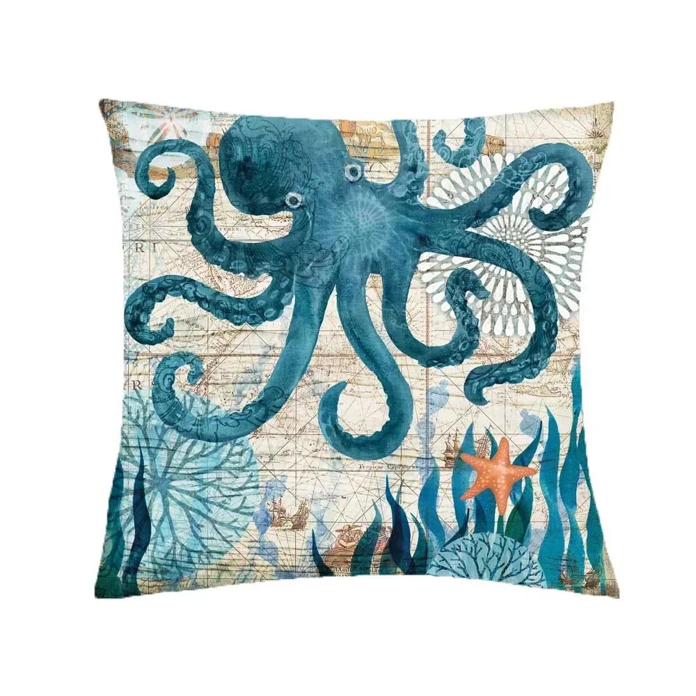 Sea Mermaid Throw Pillow Cover With Short Plush Print For Living Room Sofa Decoration Cushion Cover Pillow Covers Decorative