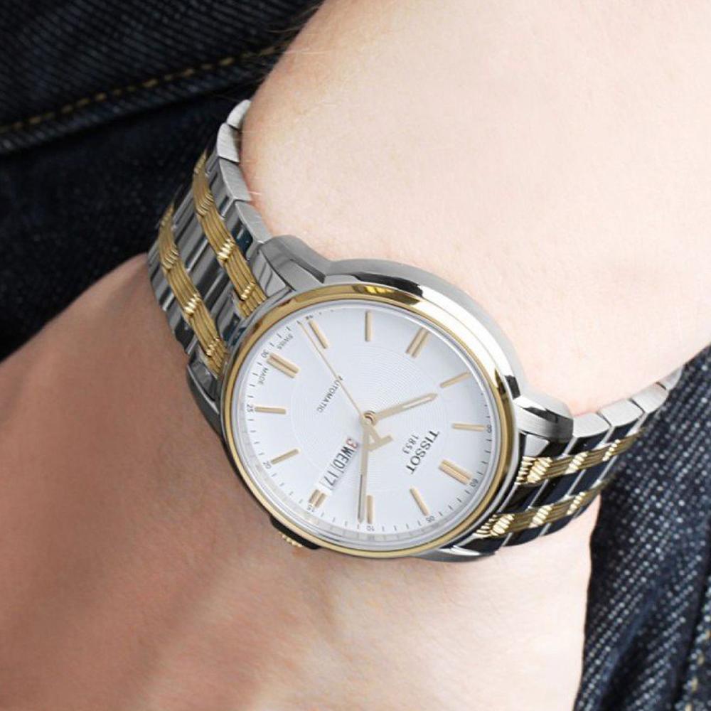 Tissot Hengyi Collection Автоматический Механический Механизм Водонепроницаемость 30м Мужские Часы Часы 39мм Белый Циферблат T0654302203100