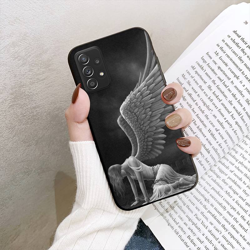 Фэнтезийный чехол для телефона с крыльями ангела и девушкой для Samsung Galaxy A02 A12 A21 A22 A32 A41 A42 A51 A71 A72