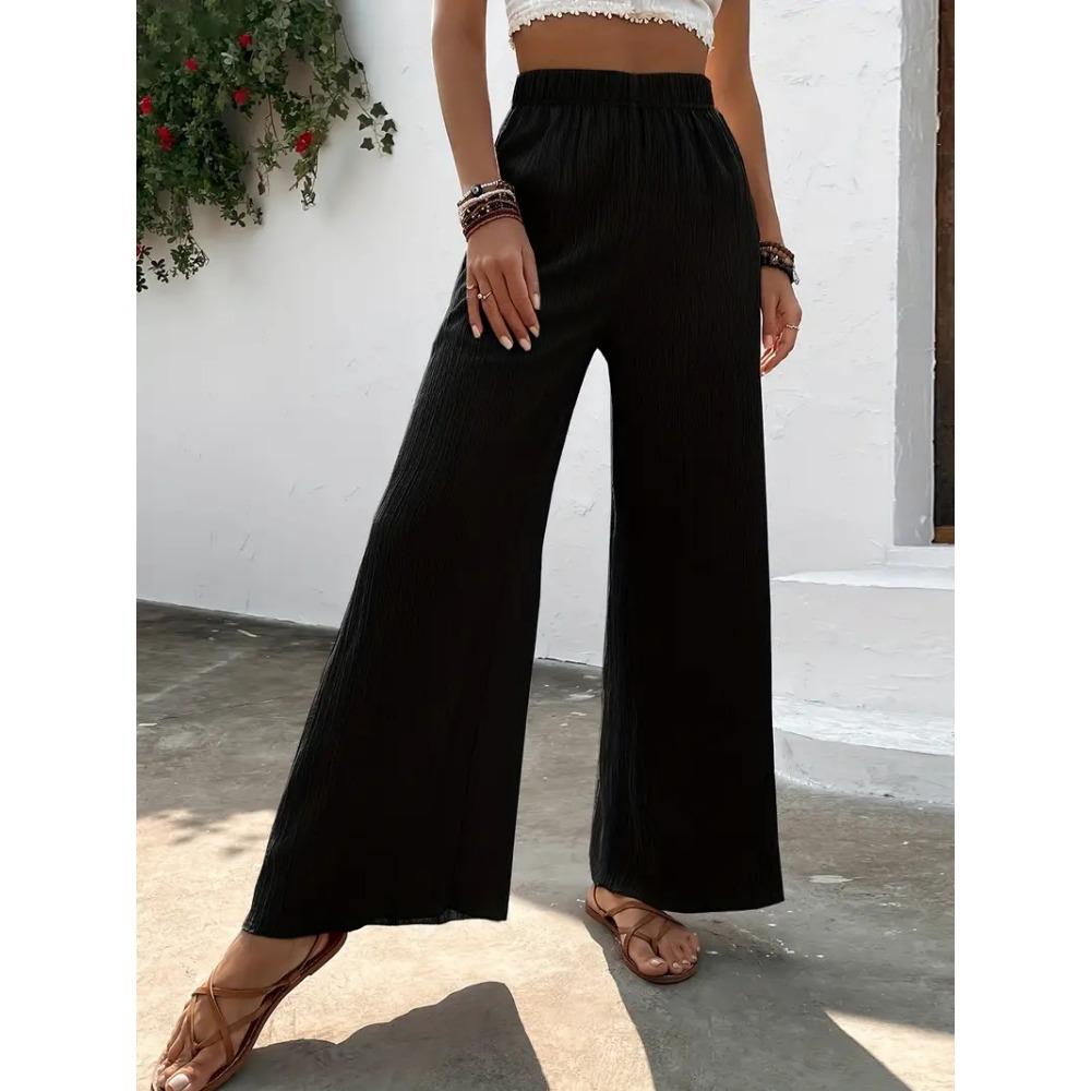 Женские повседневные свободные утягивающие брюки со стрелками и широкими штанинами