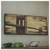 Wooden picture vintage old bridge in shabby chic style