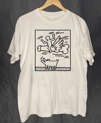 Хлопковая белая футболка Keith Haring Унисекс Концертный S до 5XL FN1607 Унисекс Футболка