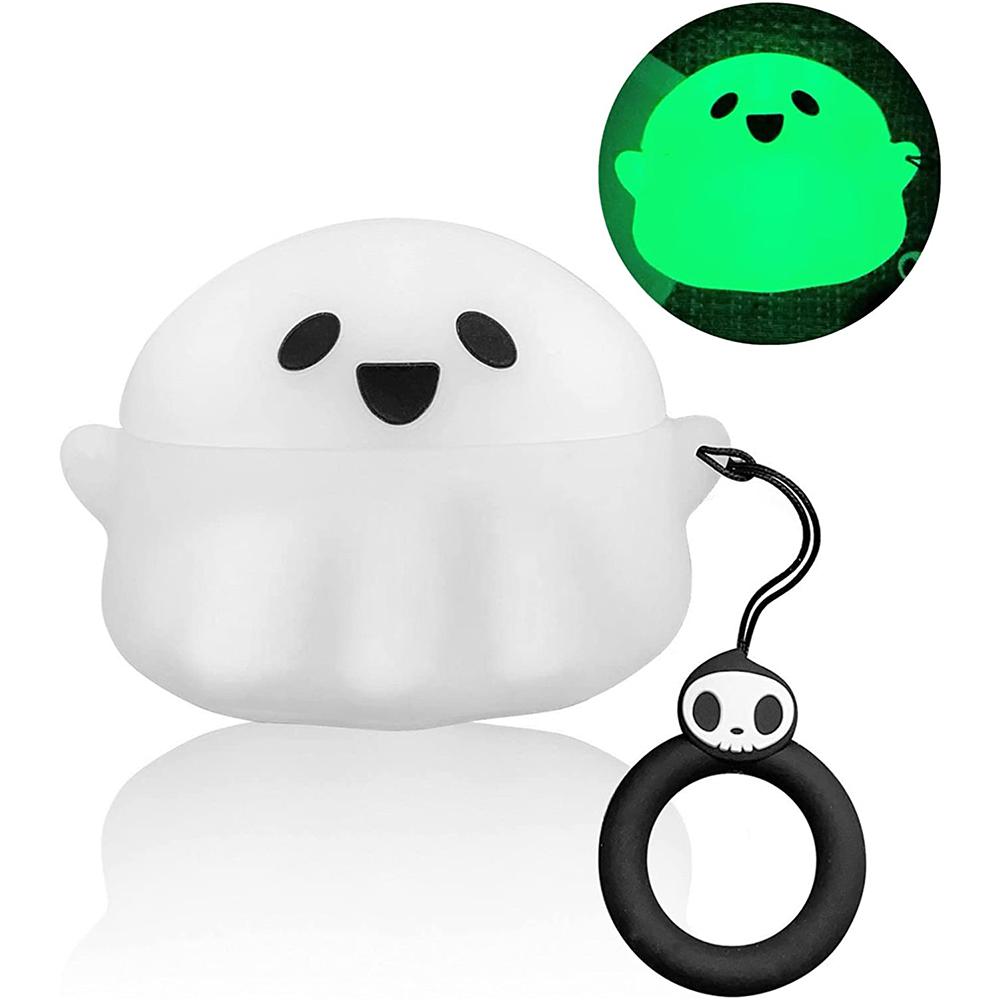 Funny 3D Luminous Cute Ghost Case Cover Compatible with AirPods Pro Case Cover