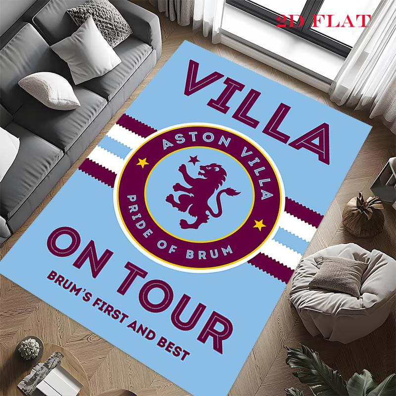 Ковер с логотипом Aston Villa для гостиной, спальни, дома, украшение дивана, нескользящий коврик для детских игр