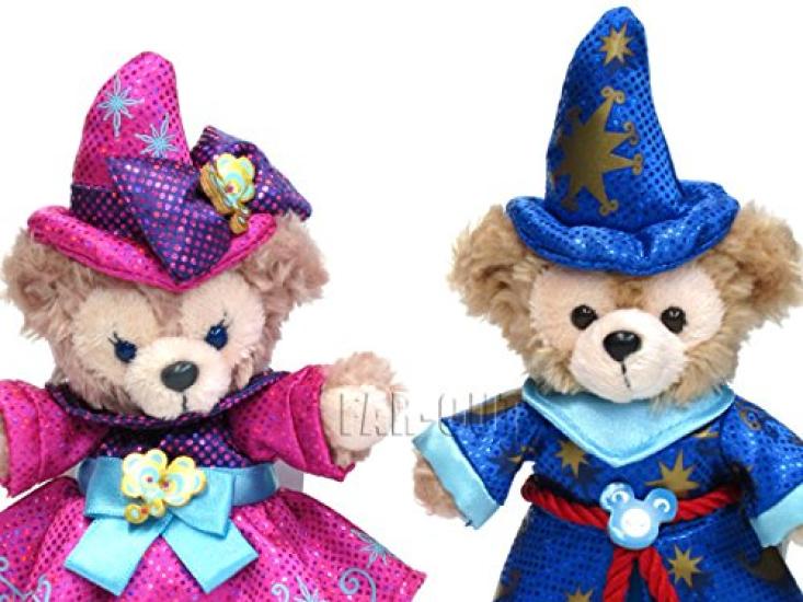 TDS January 2012 Tokyo Disney Sea 10th Anniversary Duffy Shellie May Plush Ball Chain Badge 2 Piece Set Duffy Key Chain Keychain Tokyo Disney Sea &