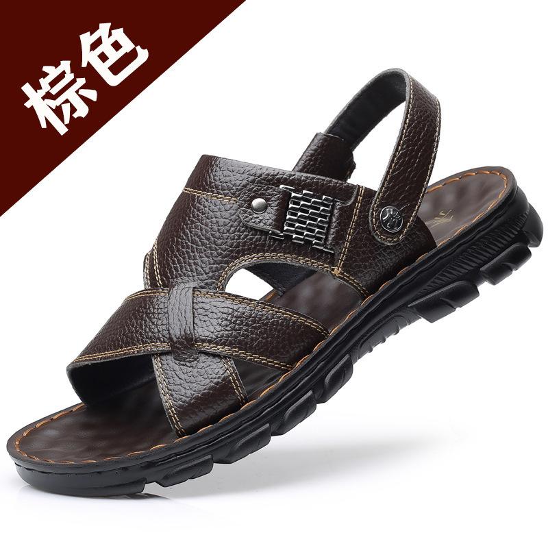 Модные классические мужские сандалии однотонные из ПУ кожи мужские летние пляжные шлепанцы повседневные удобные сандалии с открытым носком мягкие сандалии-гладиаторы