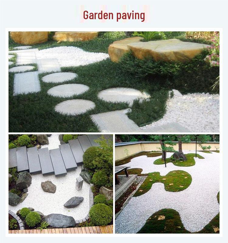 White Pebble Stones for Garden, Courtyard, or Balcony Landscaping