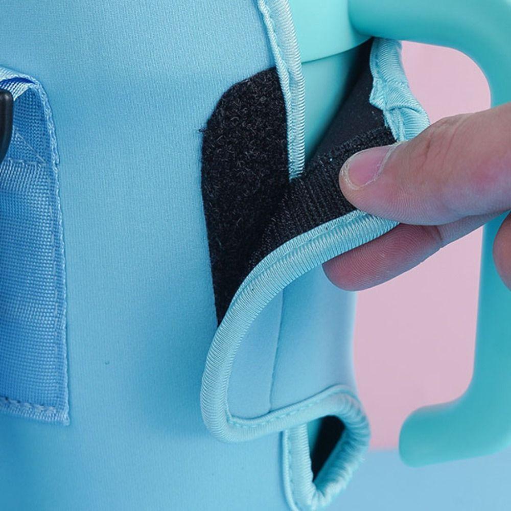 Neoprene Water Bottle Pouch Zipped Pocket Insulated Mug Cover Tumbler Cup Sleeve  Hiking