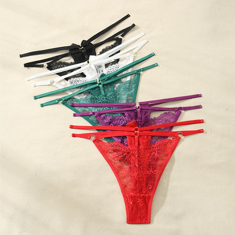 Трусики-стринги женские кружевные стринги большого размера сексуальное нижнее белье с двойным поясом женские стринги сплошные женские трусы дышащие ультратонкие сексуальное нижнее белье