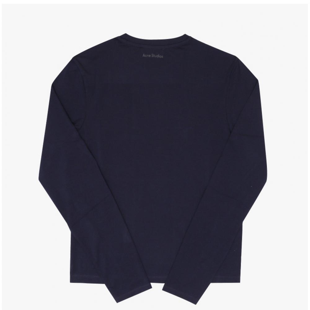 Acne Studios Футболка с длинным рукавом унисекс с нашивкой-логотипом Face Cl0311 Темно-синий 885