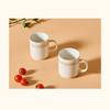 Керамическая кружка CORELLE Rosemont, 2 шт., столовая посуда, цвет слоновой кости и оранжевый