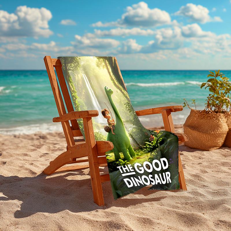 1pc The Good Dinosaur2 Beach Towel, Comfortable and Thick, and Swimming/Bath/Picnic/Camping Towel, Suitable for Seaside Beaches