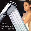 300 Hole Pressurized Water Saving Shower Head Boost Powerful ABS Electroplate High Power Shower Head